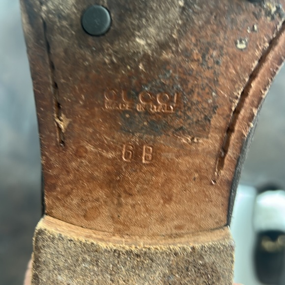 Gucci women’s Dark Brown Suede Loafers - Picture 5 of 12